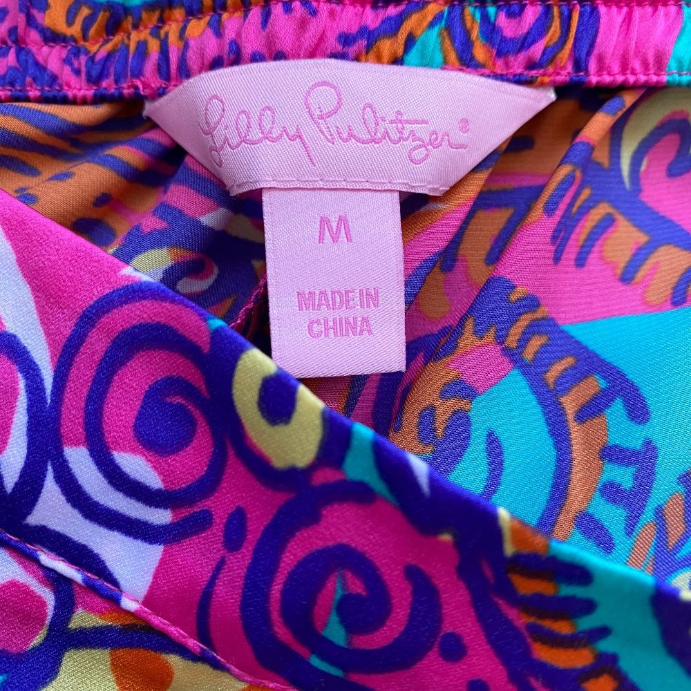 Lilly Pulitzer palazzo pants in "Sea & Be Seen" print - Picture 3 of 5